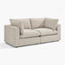 Echo Cream Linen-Look Fabric 2 Seater Modular Sofa