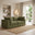 Echo Green Linen-Look Fabric 2 Seater Modular Sofa