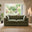 Echo Green Linen-Look Fabric 2 Seater Modular Sofa