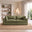 Echo Green Linen-Look Fabric 2 Seater Modular Sofa