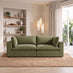 Echo Green Linen-Look Fabric 2 Seater Modular Sofa