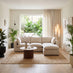 Echo Cream Linen-Look Fabric 3 Seater Modular Chaise Sofa