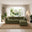 Echo Green Linen-Look Fabric 3 Seater Modular Chaise Sofa