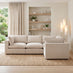 Echo Cream Linen-Look Fabric 3 Seater Modular Corner Sofa
