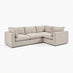 Echo Cream Linen-Look Fabric 3 Seater Modular Corner Sofa