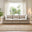 Echo Cream & Green Trim Linen-Look Fabric 3 Seater Modular Sofa