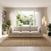 Echo Cream Linen-Look Fabric 3 Seater Modular Sofa