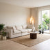 Echo Cream Linen-Look Fabric 3 Seater Modular Sofa