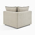 Echo Cream & Green Trim Linen-Look Fabric 4 Seater Modular Corner Sofa