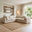 Echo Cream Linen-Look Fabric 4 Seater Modular Corner Sofa