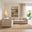 Echo Cream Linen-Look Fabric 4 Seater Modular Corner Sofa