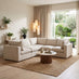 Echo Cream Linen-Look Fabric 4 Seater Modular Corner Sofa
