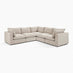 Echo Cream Linen-Look Fabric 4 Seater Modular Corner Sofa