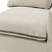 Echo Cream & Green Linen-Look Trim Fabric 5 Seater L-Shaped Modular Corner Sofa