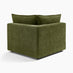 Echo Green Linen-Look Fabric 5 Seater L-Shaped Modular Corner Sofa