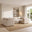 Echo Cream Linen-Look Fabric 5 Seater U-Shaped Modular Corner Sofa