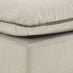 Echo Cream & Green Linen-Look Trim Fabric Footstool