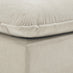 Echo Cream Linen-Look Fabric Footstool