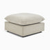 Echo Cream Linen-Look Fabric Footstool