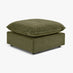 Echo Green Linen-Look Fabric Footstool