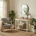 Eden Rectangular Oak & Cream Wood Console Table