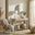 Eden Rectangular Whitewash & Light Grey Wood Console Table