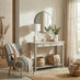 Eden Rectangular Whitewash & Light Grey Wood Console Table