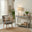 Eden Rectangular Whitewash & Light Grey Wood Console Table