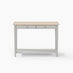 Eden Rectangular Whitewash & Light Grey Wood Console Table