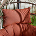 Brown Rattan & Orange Garden Hanging Egg Chair Seat