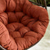Brown Rattan & Orange Garden Hanging Egg Chair Seat