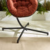 Brown Rattan & Orange Garden Hanging Egg Chair Seat
