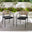 2x Elba Black & Rattan Garden Dining Chairs