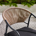 2x Elba Black & Rattan Garden Dining Chairs