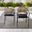 2x Elba Black & Rattan Garden Dining Chairs