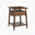 Elbrus 1 Drawer Walnut Wood Bedside Table
