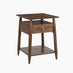 Elbrus 1 Drawer Walnut Wood Bedside Table