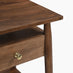Elbrus 1 Drawer Walnut Wood Bedside Table