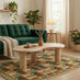 Elda Pebble White Oak Wood Coffee Table