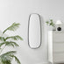Elodie Black Metal Large 120x50 Pebble Shape Wall Mirror