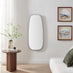 Elodie Black Metal Large 120x50 Pebble Shape Wall Mirror