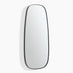 Elodie Black Metal Large 120x50 Pebble Shape Wall Mirror
