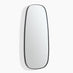 Elodie Black Metal Large 120x50 Pebble Shape Wall Mirror