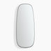 Elodie Black Metal Large 120x50 Pebble Shape Wall Mirror