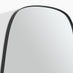 Elodie Black Metal Large 120x50 Pebble Shape Wall Mirror