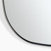 Elodie Black Metal Large 120x50 Pebble Shape Wall Mirror