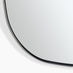 Elodie Black Metal Large 120x50 Pebble Shape Wall Mirror