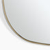Elodie Gold Metal Large 120x50 Pebble Shape Wall Mirror