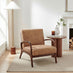 Esmeray Tan Faux Leather Mid Century Modern Accent Chair