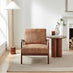 Esmeray Tan Faux Leather Mid Century Modern Accent Chair